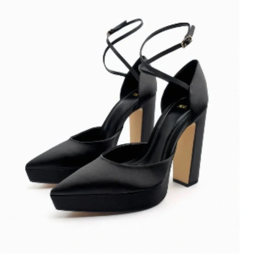 Zara Heeled Platform Shoes black - Picture 2 of 5